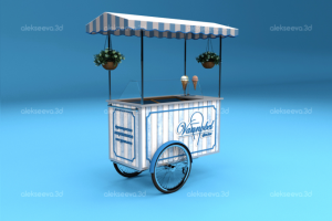 Визуализация ларька с мороженным vannobel.ru