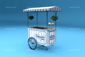 Визуализация ларька с мороженным vannobel.ru