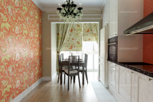 Визуализация кухни 12 кв ЖК Лермонтов