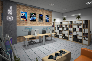 3d визуализация офисного пространства