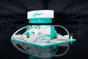 Визуализация выставочного стенда ООО «Мединдустрия Сервис»