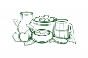 Векторная иллюстрация продуктов.