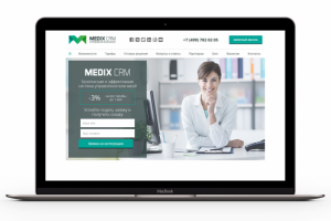 Корпоративный сайт для системы автоматизации клиник Medix CRM