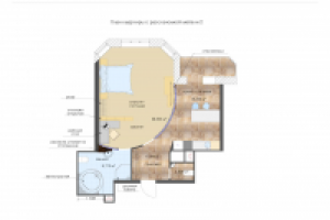 План квартиры с расстановкой мебели 2
