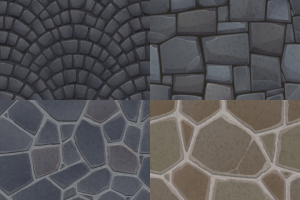 Бесфовные векторные текстуры: Камень/Брусчатка