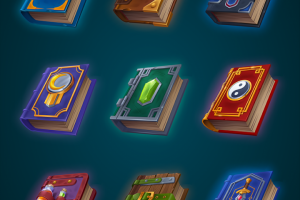 Векторные иконки: Книги заклинаний