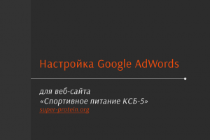 Google AdWords "Спортивное питание КСБ-5"