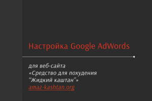 Google AdWords "Средство для похудения "Жидкий каштан"