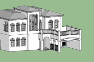 Модель дома в скетчапе