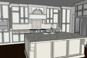 3d модель кухни в sketchup