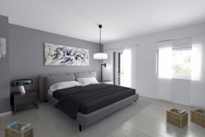 3д визуализация спальни