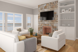 3д визуализация и моделлирование гостинной