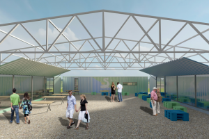 3д моделирование и визуализация ярмарки из бытовок