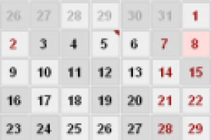 Календарь с циклической разметкой