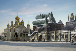 Пейзаж  с церковью