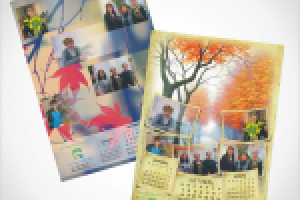 варианты листов корпоративного календаря тема "Времена года"