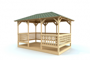 Отрисовка беседки в 3D