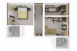 Планировка помещения в 3d