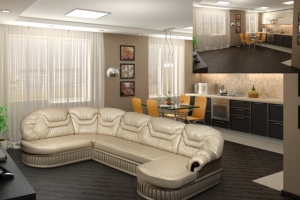 Вставка реального дивана в 3d интерьер