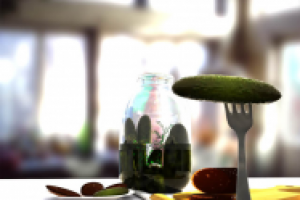 Огурец и колбаса