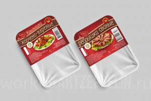 Серия этикеток мясной продукции (Воронеж)