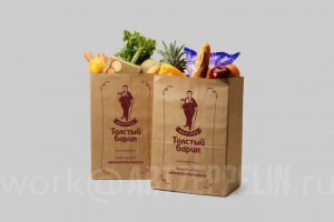 Фирменные пакеты для гастронома премиум класса (Москва)