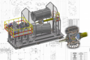 Установка ротационного формования изделий. 2Х Челнок