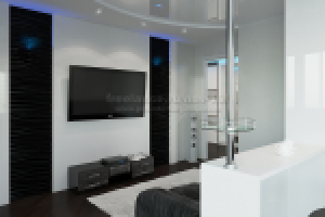 кухня-гостиная. 3-х комн. квартира. вид 1