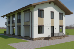 дом. вариация штукатуркой.