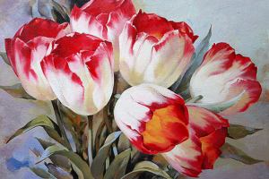 Тюльпаны. Холст, акрил.