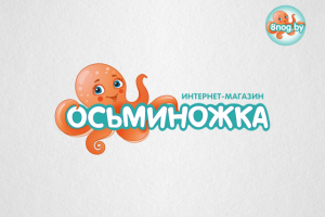 Лого с персонажем для интернет-магазина (книги для детей)