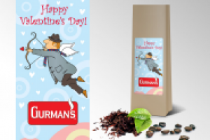 Поздравительный стикер на упаковку развесного чая