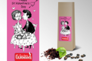 Поздравительный стикер на упаковку развесного чая