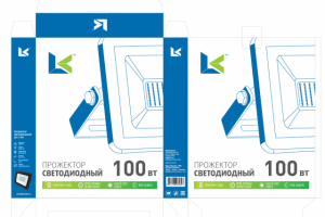 Упаковка светодиодные светильники.серия