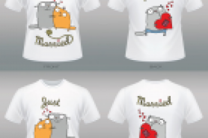 Векторный принт на футболку