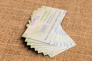 Бизнес-карты для кафе Базилик