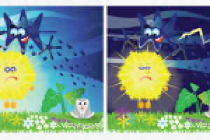 Иллюстрация "Тучка, Солнышко и Заяц"