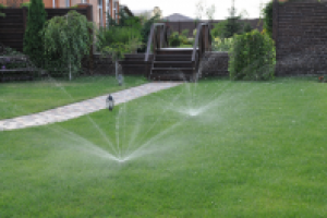 Укладка газона с установкой системы автополива