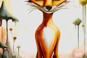 Лиса в стиле Сальвадора Дали