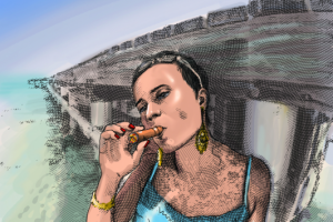 в стиле гравюры