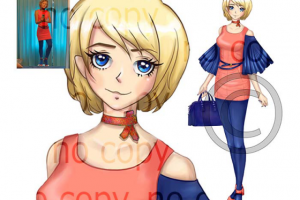 отрисовка с фото в стиле аниме