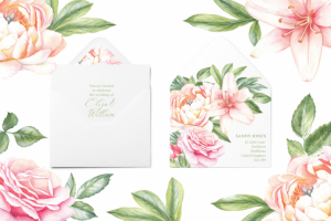 Набор свадебных приглашений с авторскими иллюстрациями
