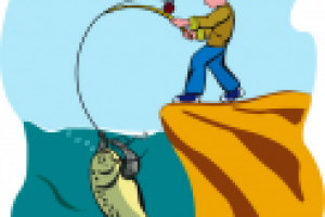 Рисунок на футболку. Тема "Рыбалка"