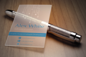 Визитка для разработчика вертикальная