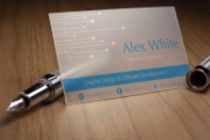 Визитка для разработчика горизонтальная