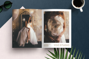 Дизайн рекламного модуля для салона свадебных платьев YOO STUDIO