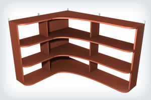 3d визуализация угловой полки