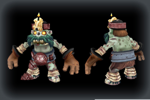 3d модель зомби со свечкой