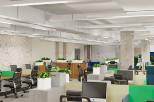 визуализация большого офиса