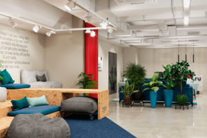 визуализация большого офиса